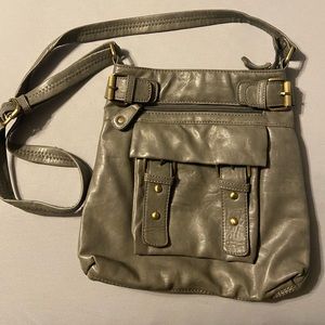 Gray crossbody